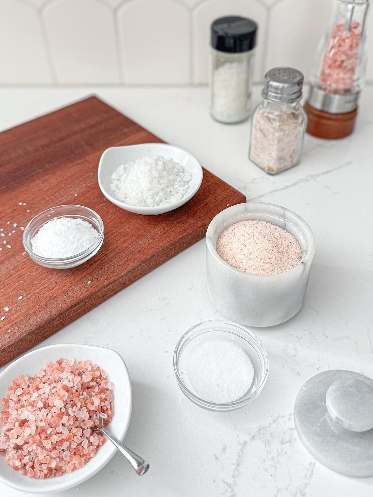 The best salt for cooking, on a kitchen counter.