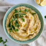 A bowl of celeriac purée.