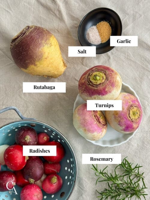 Root vegetables on a table.